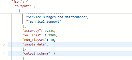 Output Schema and Sample Data